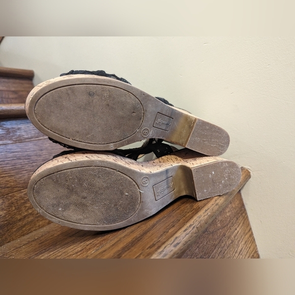 American Eagle Platform Lace cork wedges shoes Size 8 - Picture 9 of 10